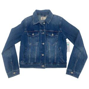 Cosmic Blue Love Size Small Denim Trucker Jacket Luminary Wash NWT